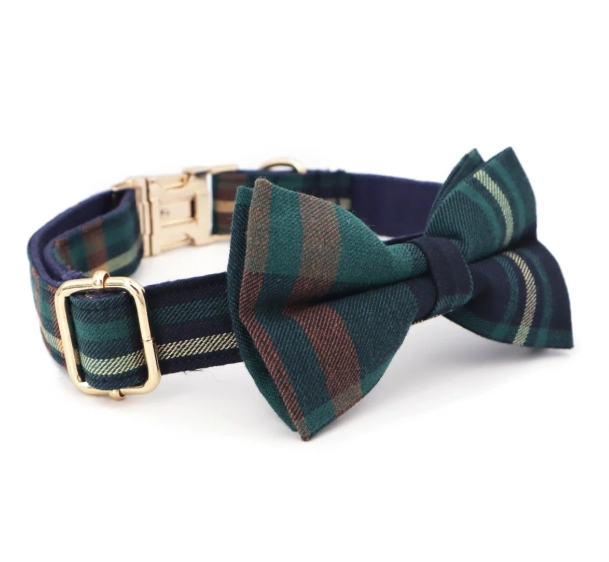 Gentleman's Plaid Bow Tie Collar